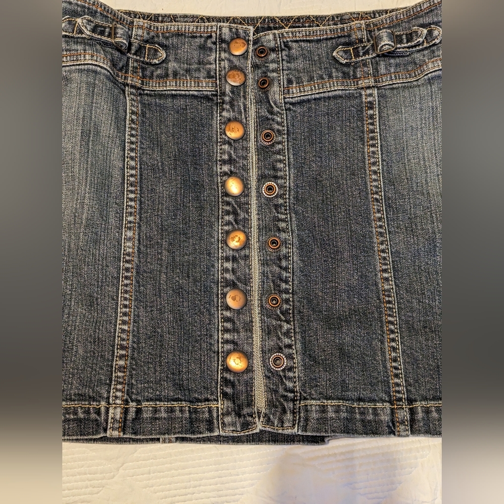 GAP Y2K Denim Mini Skirt Size 6 - Picture 2 of 8